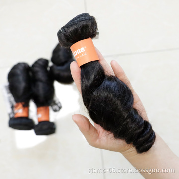 Annione Wholesale 100% Human Hair Vendors Extension Bundles With Lace Frontal Closure Raw Mink Cuticle Aligned Hair Weave Weft